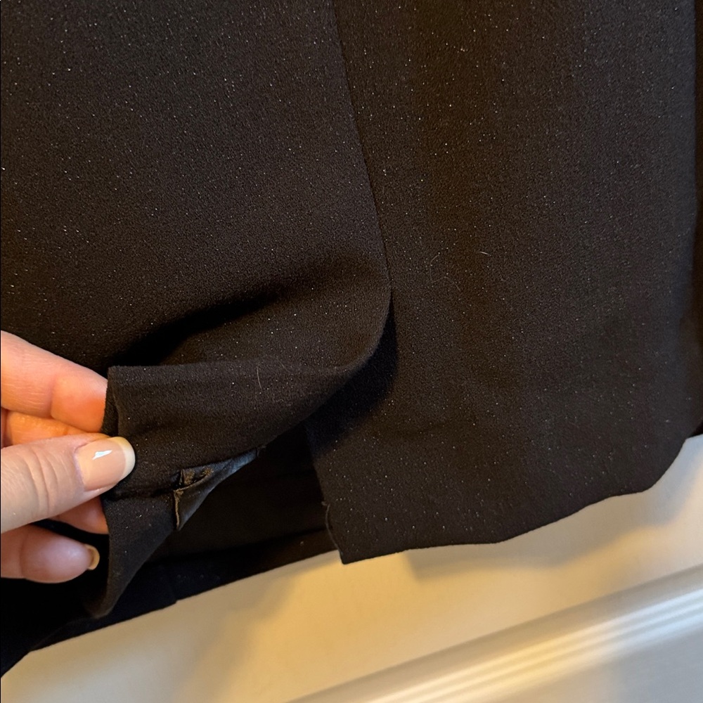 White House Black Market Black Ruffle Mini Dress - Picture 7 of 8